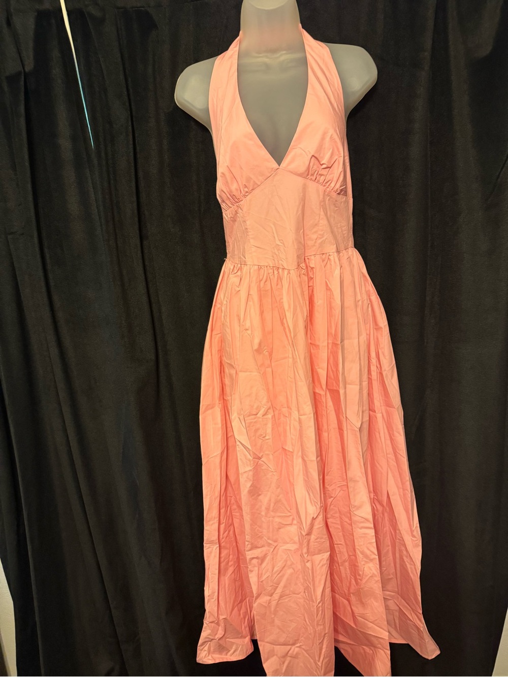 Fashion Nova Pink Halter Maxi Dress